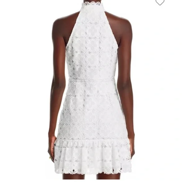 AQUA Lace Mini Shirt Dress - Picture 4 of 7